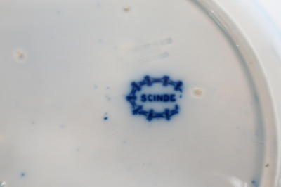 Flow Blue &apos;Scinde&apos; Transferware Items, 19th C.