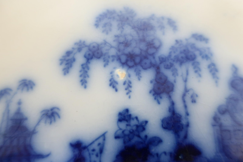 Flow Blue &apos;Scinde&apos; Transferware Items, 19th C.