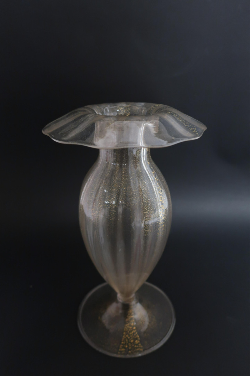 Two Midcentury Italian Glass Vases