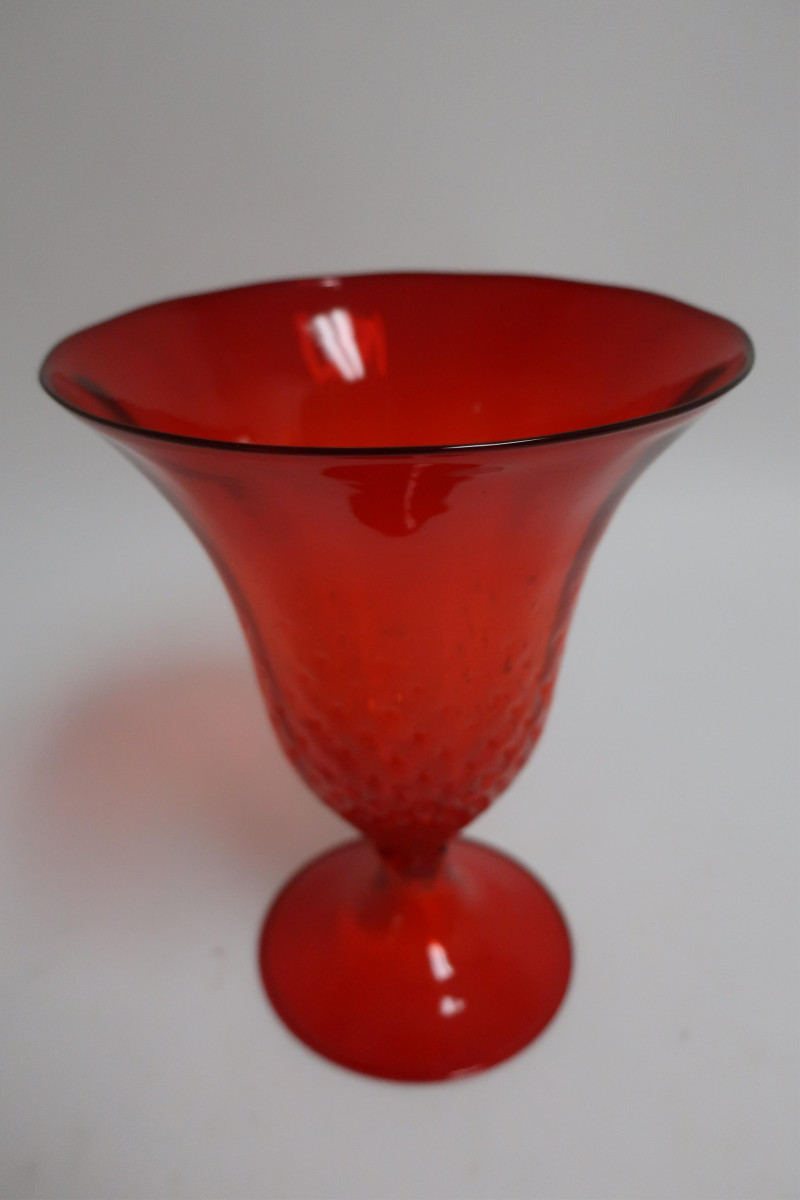 Two Midcentury Italian Glass Vases
