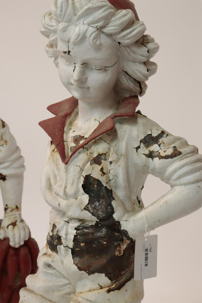 Pair of Cast Iron Figures of Boys