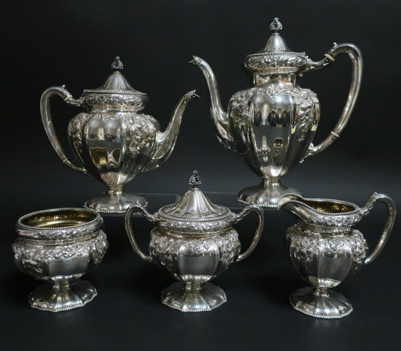 Reed &amp; Barton 5-Pc Sterling Silver Tea/Coffee