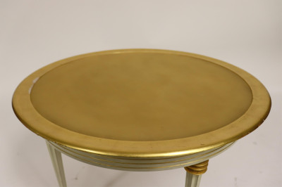 French 1940&apos;s Giltwood &amp; White Painted Side Table