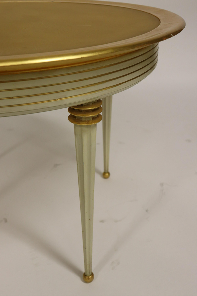 French 1940&apos;s Giltwood &amp; White Painted Side Table