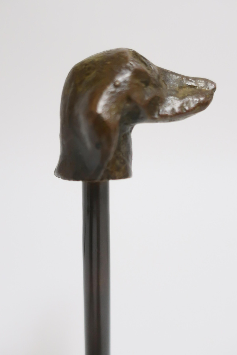 Set of 5 Modern Bronze Busts of Dogs