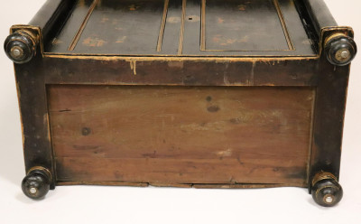 Regency Parcel Gilt Japanned Cabinet, E 19th C