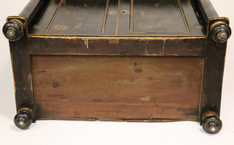 Regency Parcel Gilt Japanned Cabinet, E 19th C