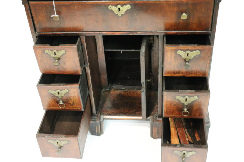 George II Oak &amp; Walnut Kneehole Desk