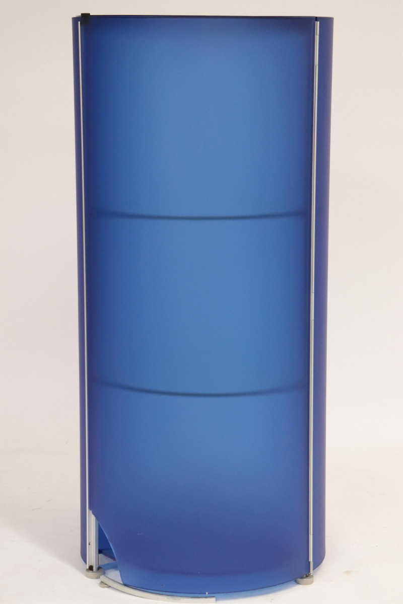 Room by Wellis Circular Blue Glass Cabinet