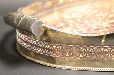 George III Style Inlaid Faux Tortoiseshell Tray