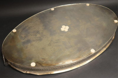 George III Style Inlaid Faux Tortoiseshell Tray