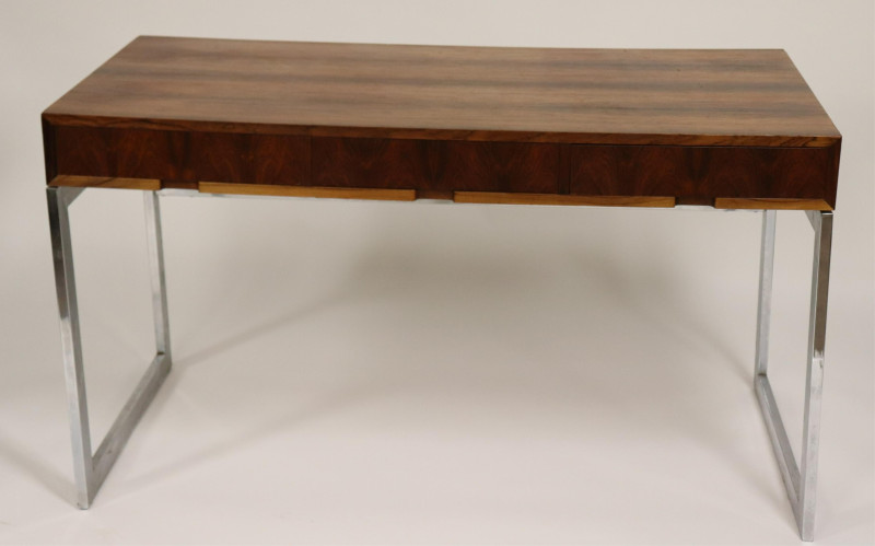 Milo Baughman - Rosewood on Chrome Writing Desk