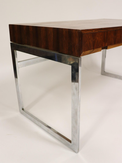 Milo Baughman - Rosewood on Chrome Writing Desk