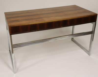 Milo Baughman - Rosewood on Chrome Writing Desk
