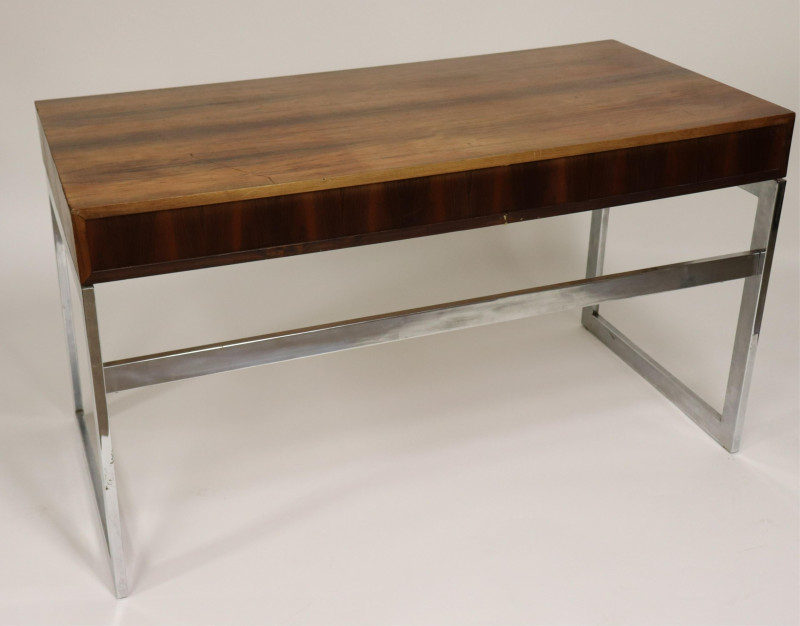 Milo Baughman - Rosewood on Chrome Writing Desk