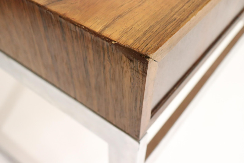 Milo Baughman - Rosewood on Chrome Writing Desk