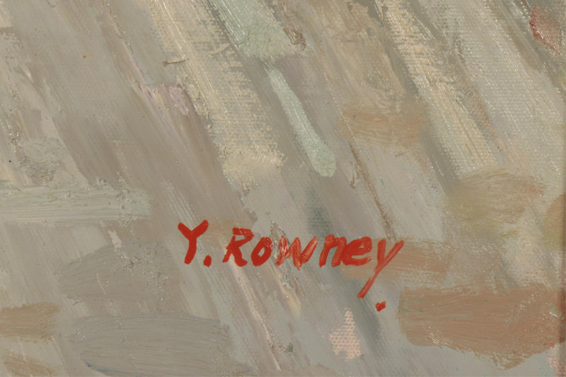 Y. Rowney, &apos;Paris Street Scene&quot;, O/C