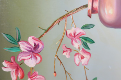 A. Fontay, Still Life, 5 vases with flowers, O/C