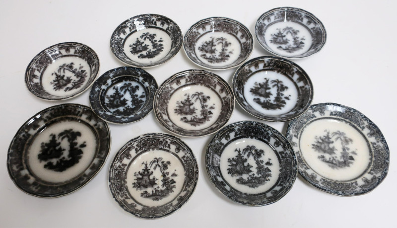 Corean Pattern Mulberry Ironstone Transfer, 19th C