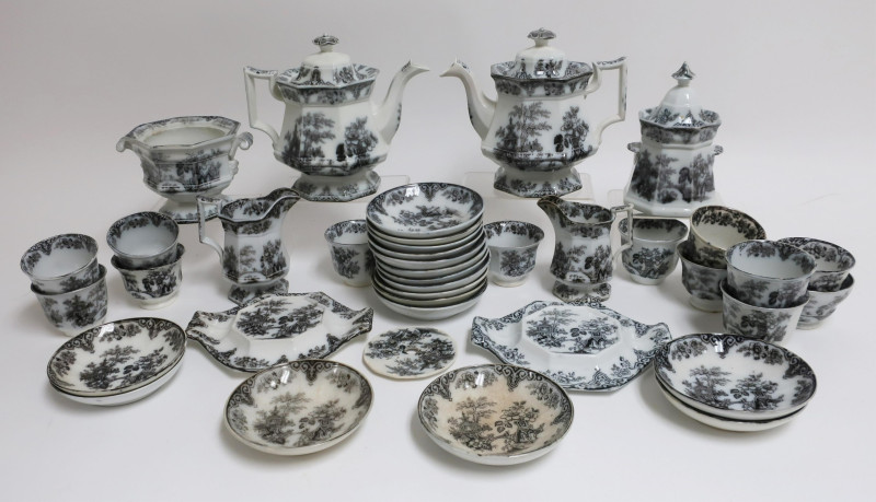 Bochara Pattern Mulberry Ironstone Transfer, 19th