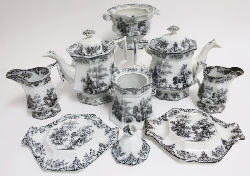 Bochara Pattern Mulberry Ironstone Transfer, 19th
