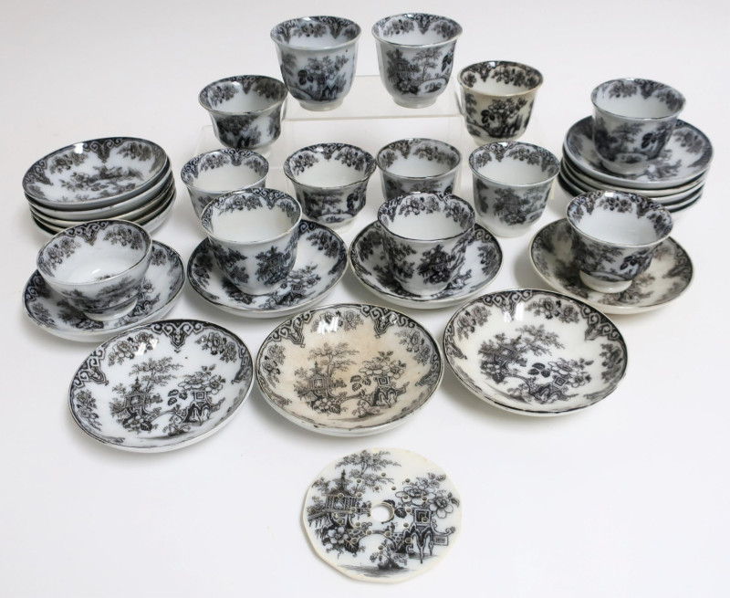 Bochara Pattern Mulberry Ironstone Transfer, 19th