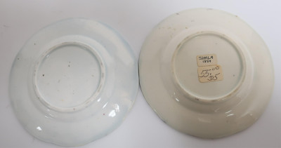 5 Simla Lavender Mulberry Ironstone Plates, 19th C