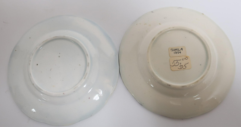 5 Simla Lavender Mulberry Ironstone Plates, 19th C