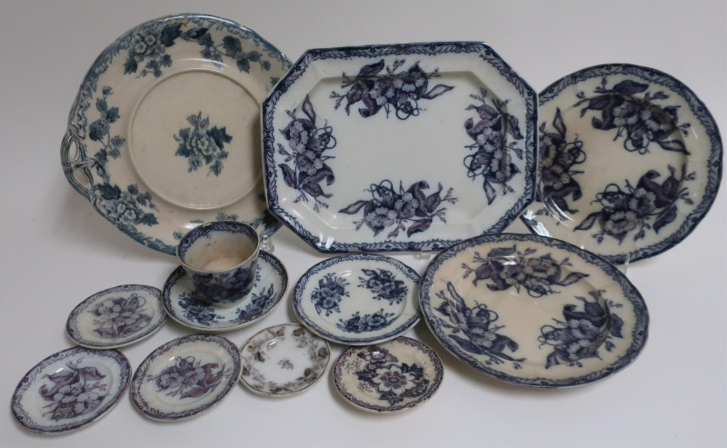 22 Mulberry &amp; Other English Ironstone Transferware