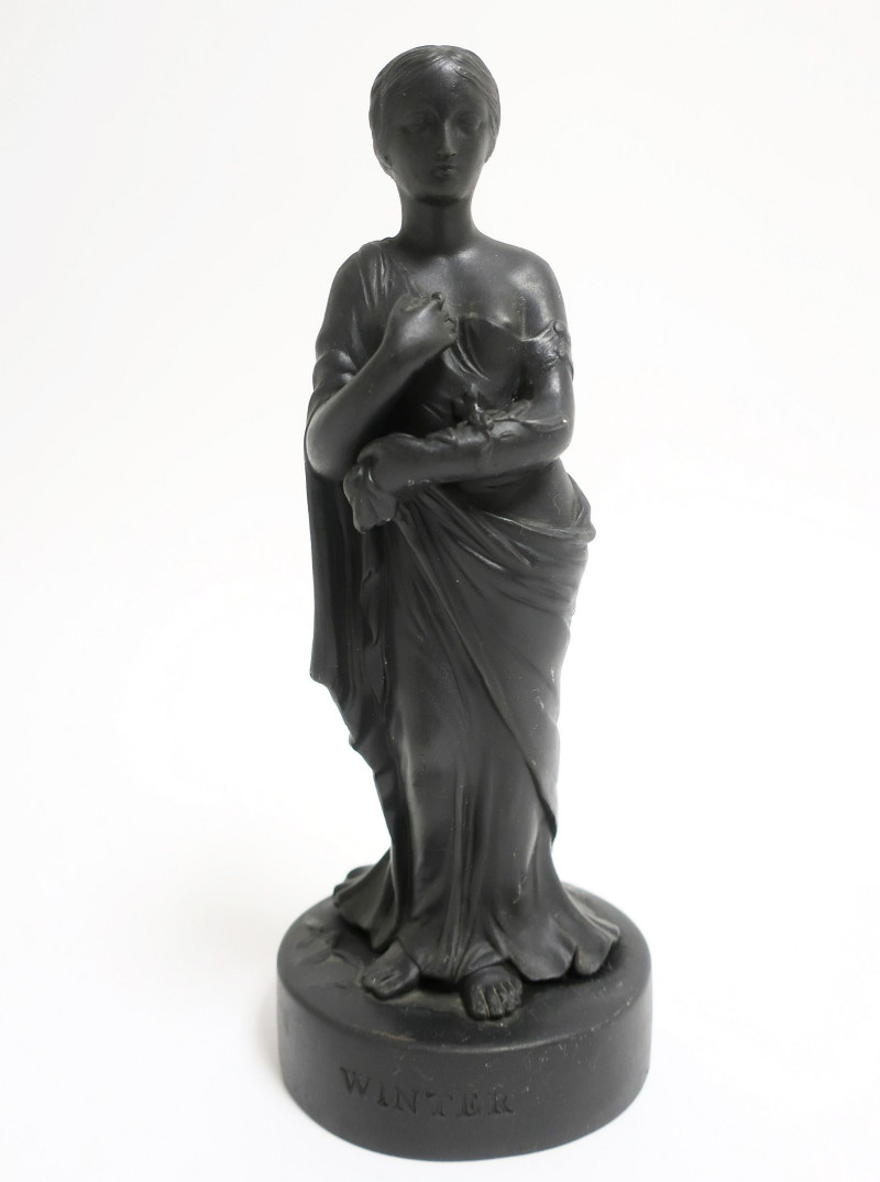 Wedgwood Basalt Figure of &apos;Winter&apos;