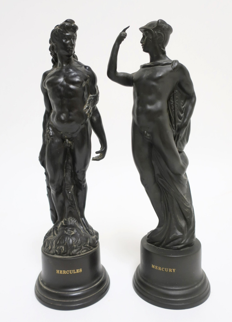 Wedgwood Basalt Figures of Mercury &amp; Hercules