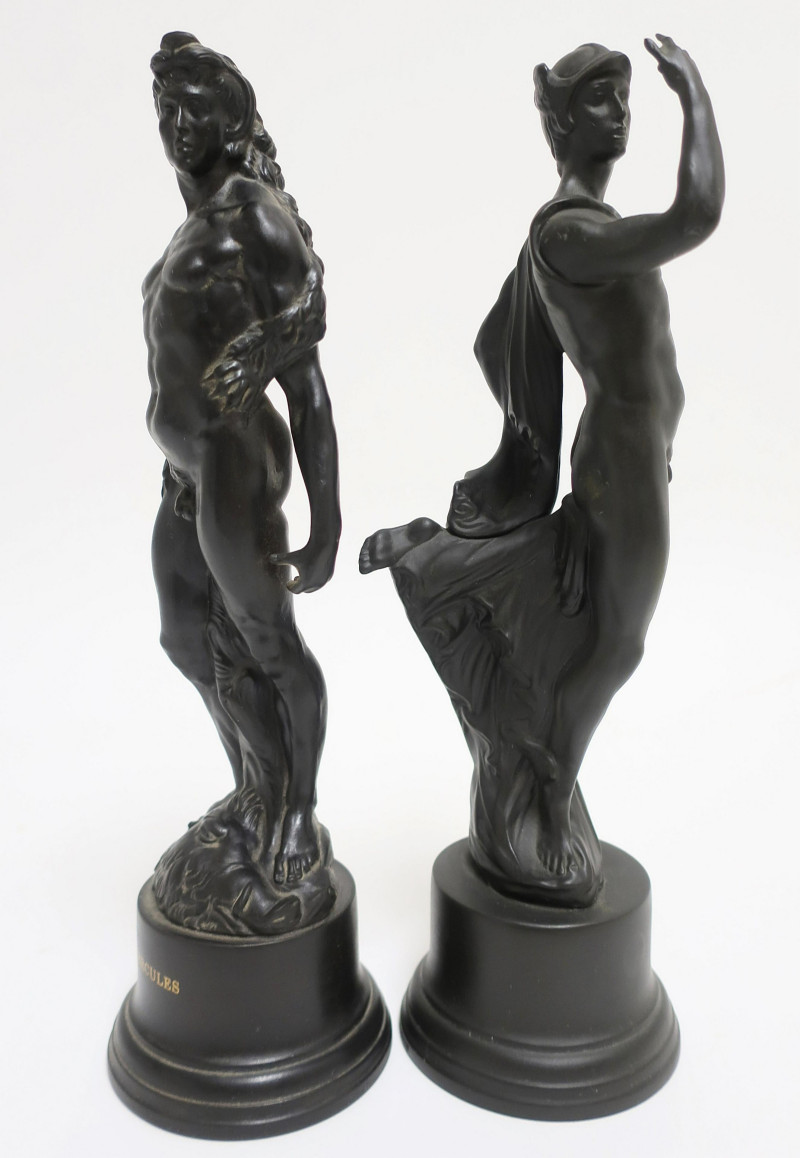 Wedgwood Basalt Figures of Mercury &amp; Hercules