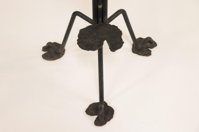 Brutalist Welded Iron Lily Pad Table, circa 1980