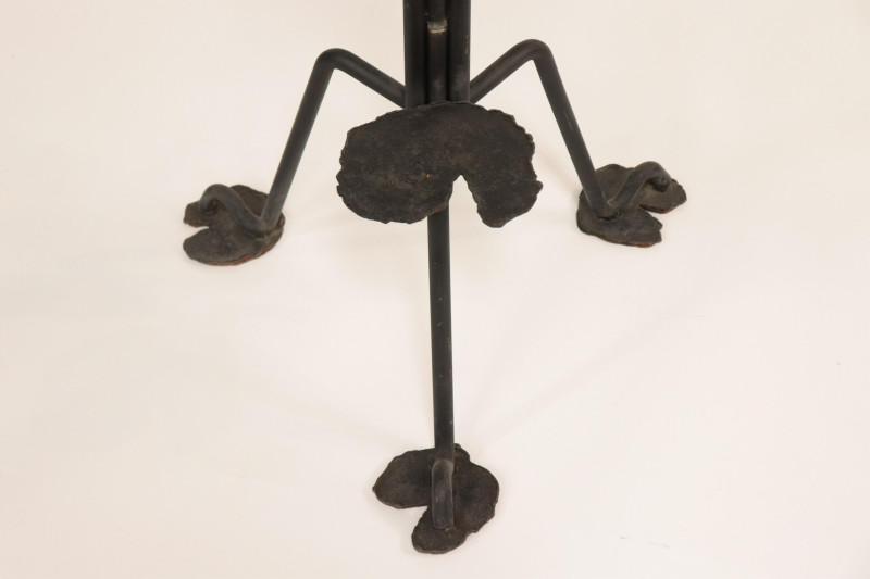 Brutalist Welded Iron Lily Pad Table, circa 1980