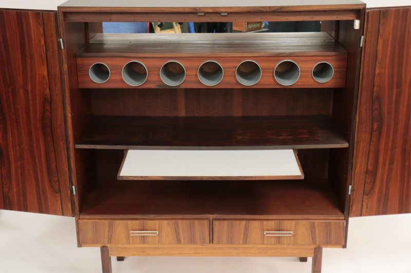 Danish Modern Rosewood Bar Cabinet, Odder, 1965