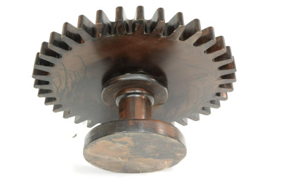 Modern Industrial Stained Pine Cog Table