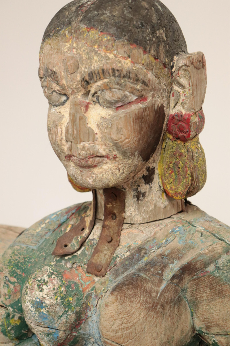 Hindu Polychromed Figural Weathervane, 19th C.