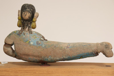 Hindu Polychromed Figural Weathervane, 19th C.