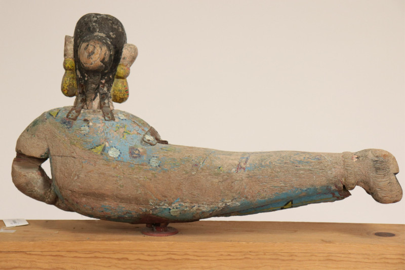 Hindu Polychromed Figural Weathervane, 19th C.