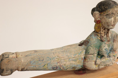 Hindu Polychromed Figural Weathervane, 19th C.