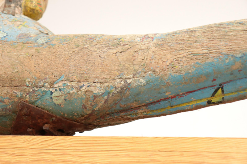 Hindu Polychromed Figural Weathervane, 19th C.