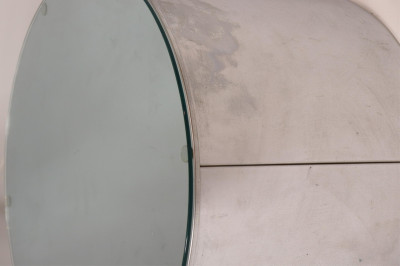 Set of 3 Chrome Drum Tables