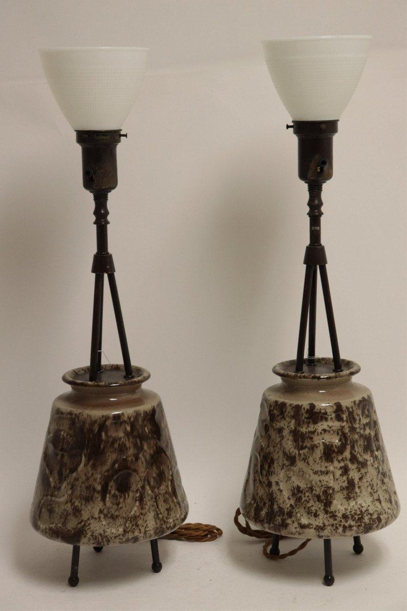 Pair of Rembrandt Mid Century Ceramic Lamps