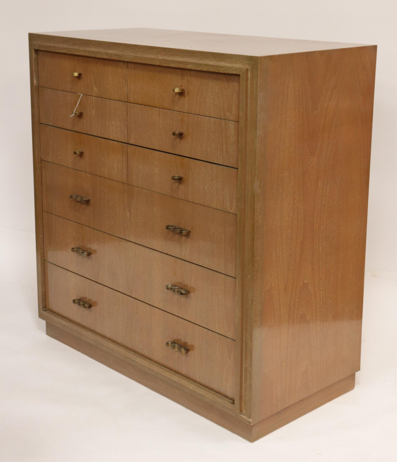 Mid Century Pickled Walnut Chest of Drawers