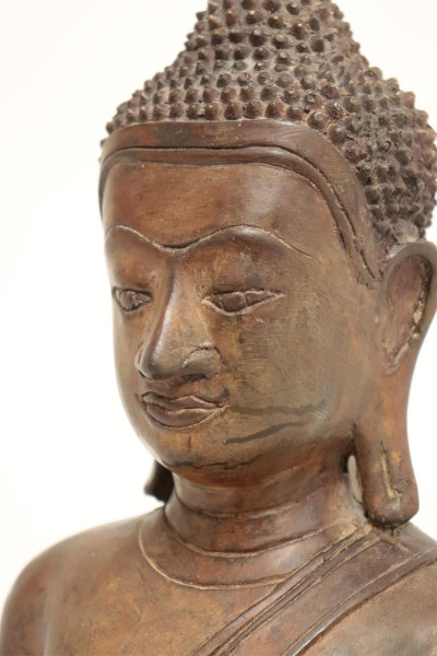 Thai Bronze Seated Buddha Ayatthuya