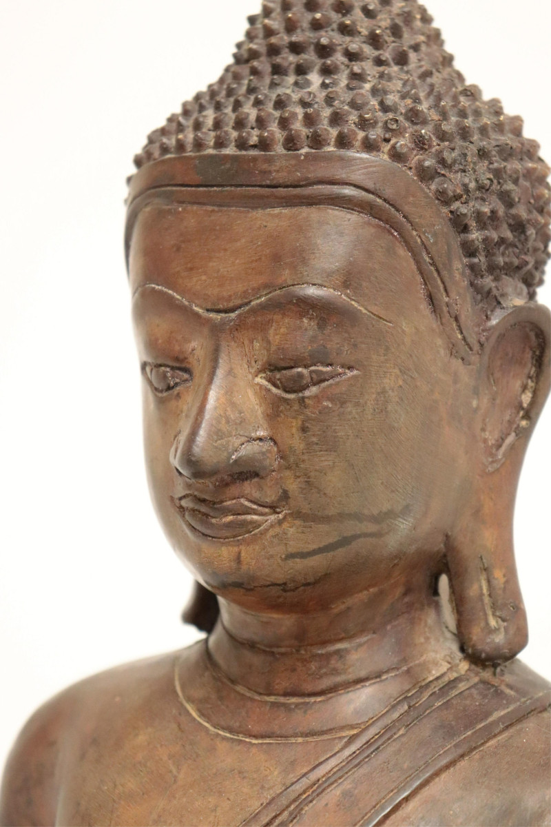Thai Bronze Seated Buddha Ayatthuya