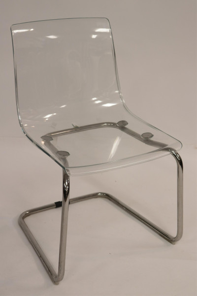 6 Carl Ojerstam Lucite &amp; Chrome &quot;Tobias&quot; Chairs