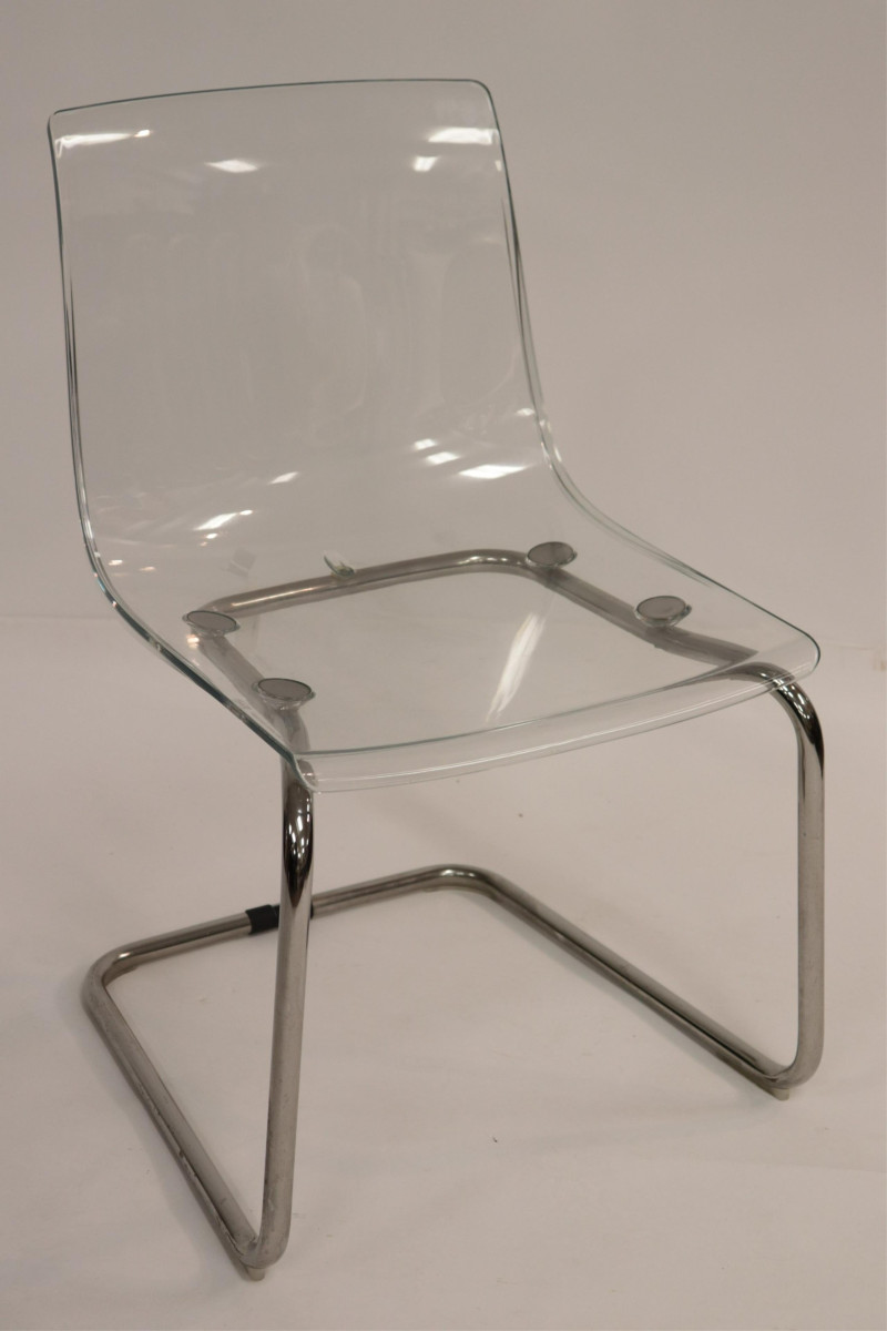 6 Carl Ojerstam Lucite &amp; Chrome &quot;Tobias&quot; Chairs
