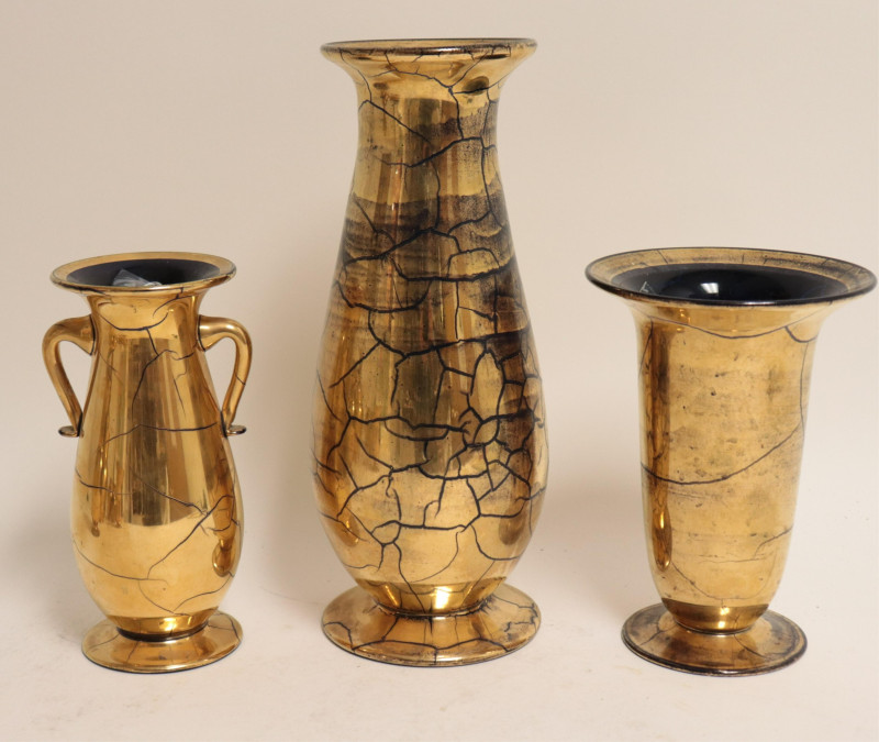 11 Saint Prex Gilt Cobalt Glass Vases
