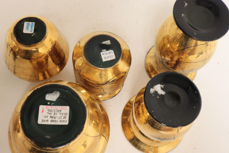 11 Saint Prex Gilt Cobalt Glass Vases